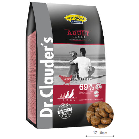 DR. CLAUDER'S ADULT LARGE sausas maistas suaugusiems didelių ir labai didelių veislių šunims DR. CLAUDER'S ADULT LARGE sausas maistas suaugusiems didelių ir labai didelių veislių šunims