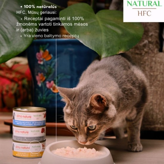 Almo Nature HFC Pacific Ocean Tuna konservai katėms su ramiojo vandenyno tunu