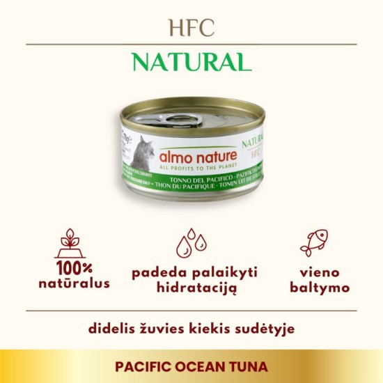 Almo Nature HFC Pacific Ocean Tuna konservai katėms su ramiojo vandenyno tunu
