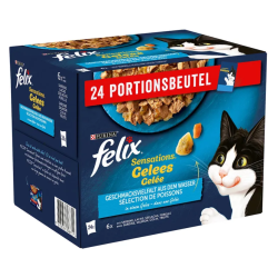 FELIX žuvies rinkinys katėms želėje, 24 × 85 g