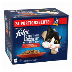 Felix Pouches in Gelee 85gx24 vištiena, ėriena, jautiena, triušis