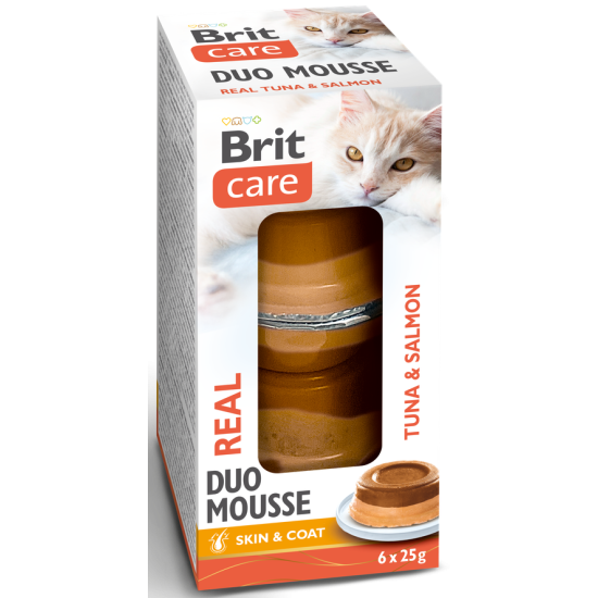 Brit Care Cat Double Layer Mousse Real Tuna and Salmon skanėstai katėms