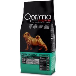 OPTIMA Nova Dog Puppy Digestive GF Rabbit sausas pašaras jauniems šunims