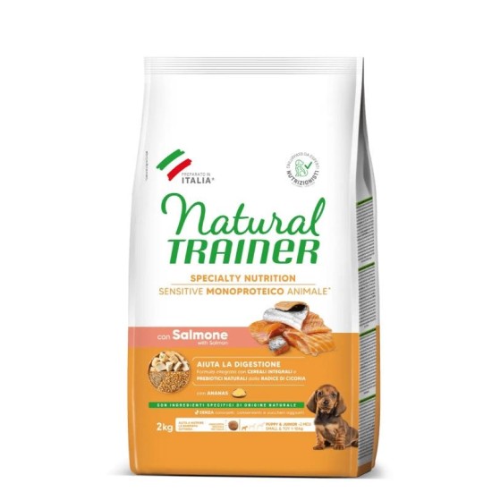 Natural Trainer Sensitive Mini Puppy Salmon sausas pašaras šunims (new)