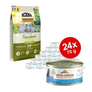 Acana Grasslands Cat 1,8 kg + Almo nature konservai 24 vnt PIGIAU