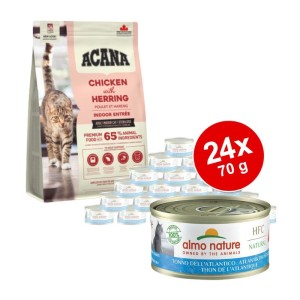 Acana Indoor Entree Cat 1,8kg+ Almo nature konservai 24 vnt PIGIAU