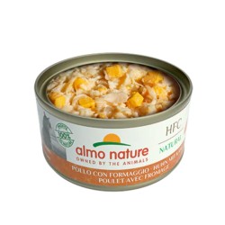 Almo Nature HFC Natural Chicken with Cheese konservai katėms su vištiena ir sūriu