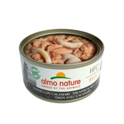 Almo Nature Jelly HFC Tuna with Squids tunas su kalmarais konservai katėms