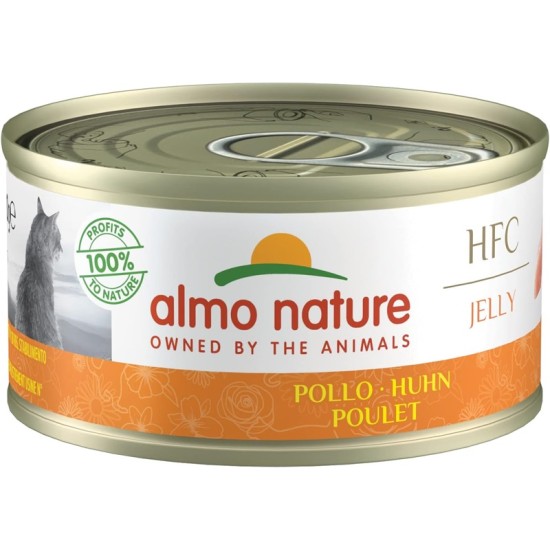 Almo Nature HFC Jelly Chicken 70g vištiena drebučiuose konservai katėms