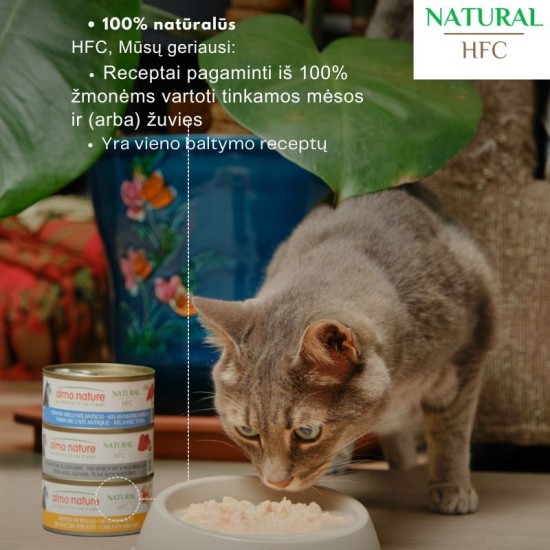 Almo Nature HFC Chicken with Pumpkin konservai katėms su vištena ir moliūgu 