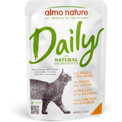 Almo Nature Daily Cat Pouch with Chicken and Salmon 70g su vištiena ir lašiša