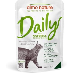 Almo Nature Daily Cat Pouch with Veal and Lamb 70g su veršiena ir ėriena