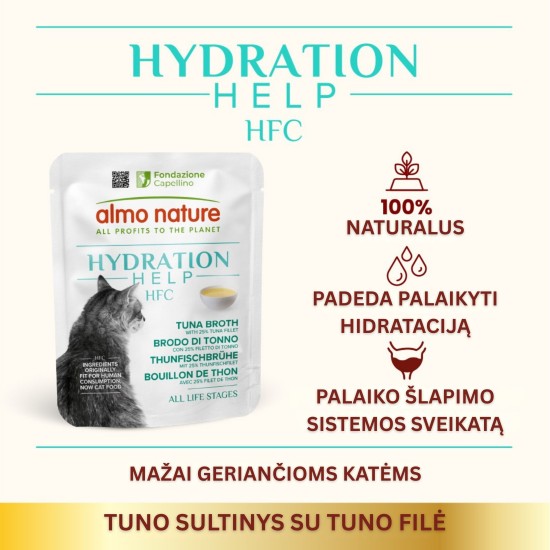 Almo Nature HFC Hydration Tuna Fillet geriamieji konservai katėms