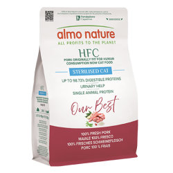 Almo Nature HFC Sterilised Cat Fresh Pork sausas pašaras katėms