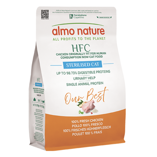 Almo Nature HFC Adult Sterilised Cat Fresh Chicken sausas maistas katėms