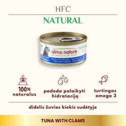 Almo Nature HFC Tuna with Clams konservai katėms su tunu ir moliuskais 