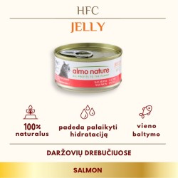 Almo Nature HFC Jelly Salmon konservai katėms su lašiša drebučiuose