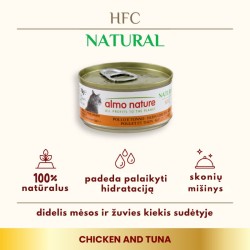 Almo Nature HFC with Chicken & Tuna konservai katėms su vištiena ir tunu