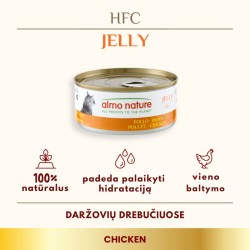 Almo Nature HFC Jelly Chicken 70g vištiena drebučiuose konservai katėms