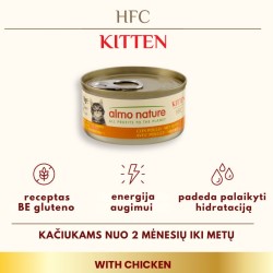 Almo Nature HFC Kitten Chicken vištienos konservai jaunoms katėms