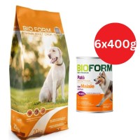 Bio Form CroK sausas pašaras šunims + DOVANA  6 x 400g Bio Form konservai šunims