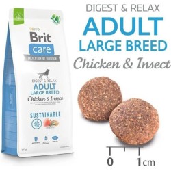 Brit Care Sustainable Adult Large Breed Chicken&Insect sausas maistas šunims su vištiena ir vabzdžiais