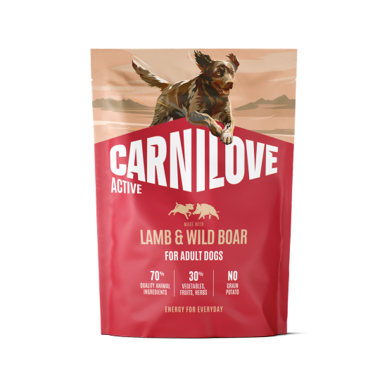 CARNILOVE ACTIVE Dog Lamb & Wild Boar sausas pašaras šunims