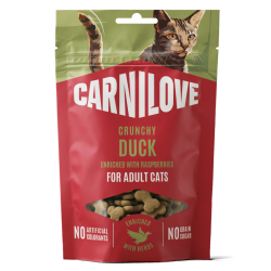 CARNILOVE Crunchy Snack Duck enriched with Raspberries skanėstai katėms 50 g