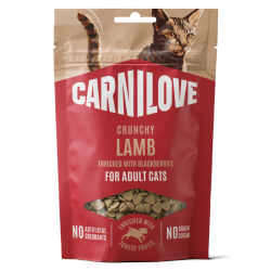 CARNILOVE Crunchy Snack Lamb enriched with Blackberries skanėstai katėms 50 g