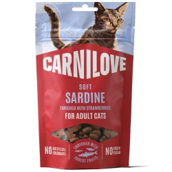 CARNILOVE Soft Snack Sardine enriched with Strawberries NEW skanėstai katėms 50 g