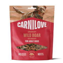 CARNILOVE Crunchy Snack Wild Boar with Rosehips skanėstai šunims 200 g