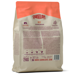 CARNILOVE TRUE FRESH Cat Dry Beef Adult Cat Large Breed sausas maistas katėms