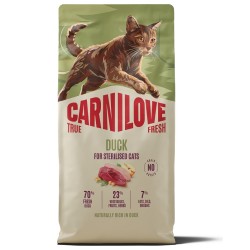 CARNILOVE TRUE FRESH Cat Dry Duck Adult Cat Sterilised sausas maistas katėms