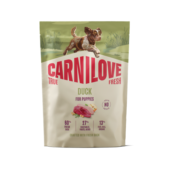 CARNILOVE TRUE FRESH Dog Duck Puppy sausas pašaras šuniukams