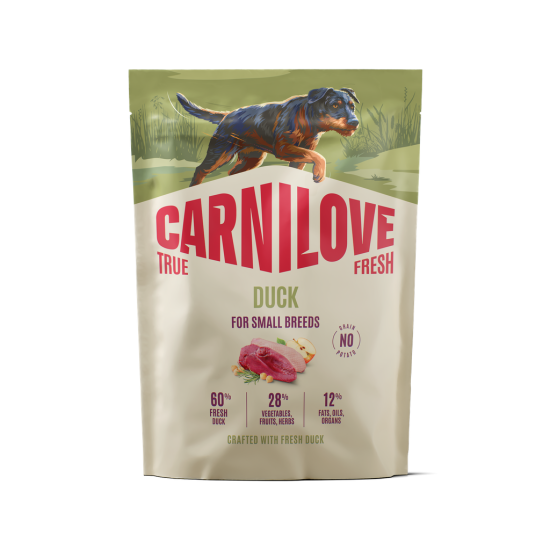 CARNILOVE TRUE FRESH Dog Duck Small Breed sausas pašaras šunims