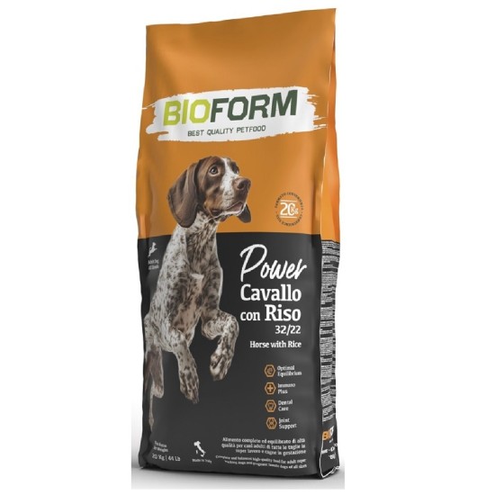 BIO FORM Best Quality Dog Power Cavallo sausas maistas suaugusiems šunims