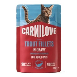 CARNILOVE Gravy Trout enriched with Echinacea NEW konservuotas pašaras katėms 85 g