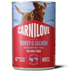 CARNILOVE Paté Turkey & Salmon Adult konservuotas pašaras šunims 400 g