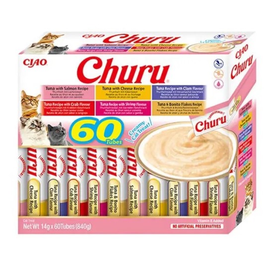 Churu kreminis skanėstas katėms,su tunu, 60 vnt.