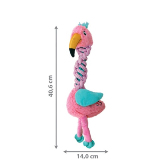 KONG Knots Twists Giraffe/Flamingo žaislas šunims