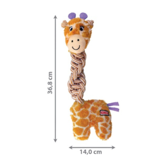 KONG Knots Twists Giraffe/Flamingo žaislas šunims