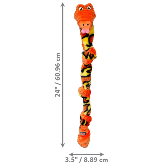 KONG KNOT SNAKE ASORTED M/L žaislas šunims