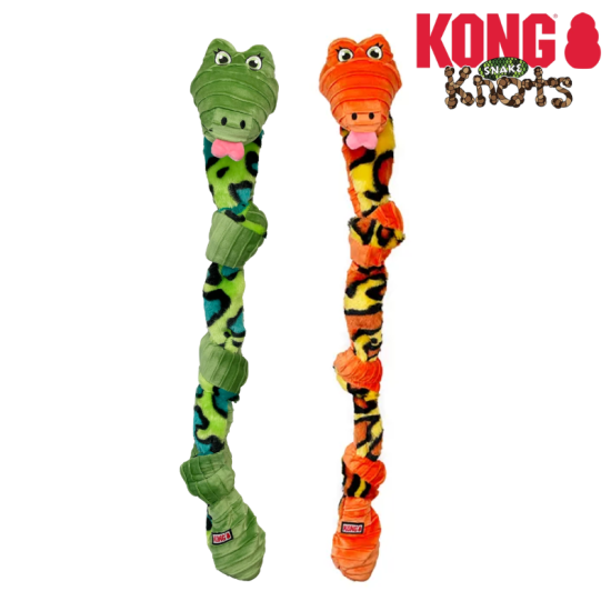 KONG KNOT SNAKE ASORTED M/L žaislas šunims