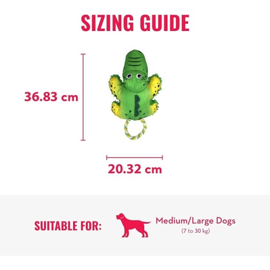 Kong Cozie Tuggz Alligator Medium/Large žaislas šunims
