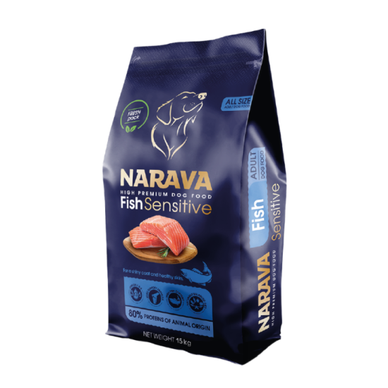 Narava High Premium Fish Adult sausas pašaras šunims 