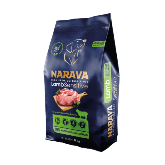 Narava High Premium Lamb Mini Adult sausas pašaras šunims