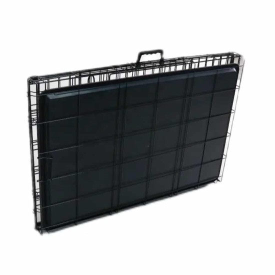 Metalinis narvas S (61x42x48.5cm) dviejų durų, su plastmasiniu padėklu