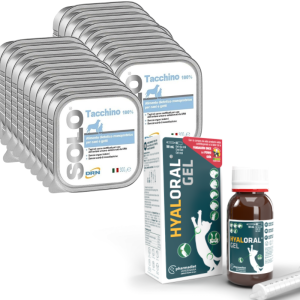 Rinkinys katėms ir šunims – Solo Quaglia konservai su putpele 29x100 g + Hyaloral Gel sąnariams