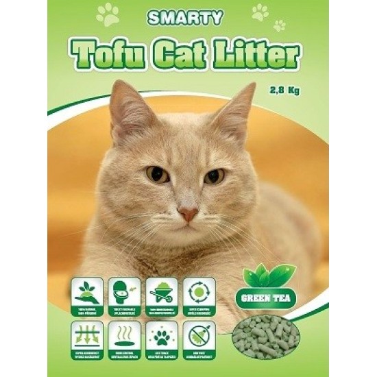 Smarty Tofu Cat Litter Green Tea kraikas 6 l