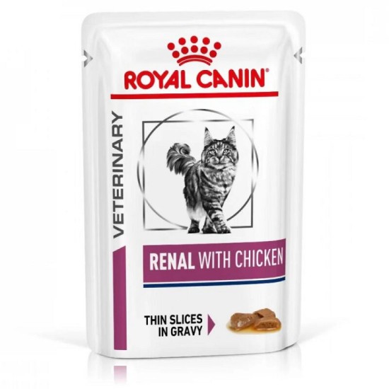 Royal Canin VHN Cat Renal With Chicken Gravy konservai katėms